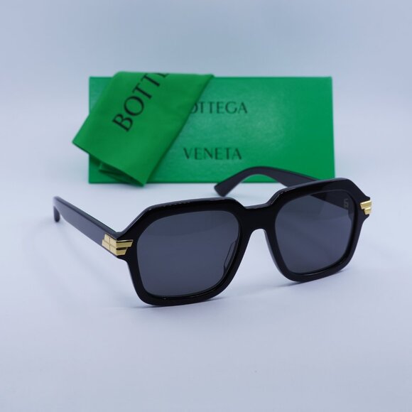 Bottega Veneta BV1123S 001 Sunglasses Black Square Frame, Grey Lenses - Picture 10 of 10